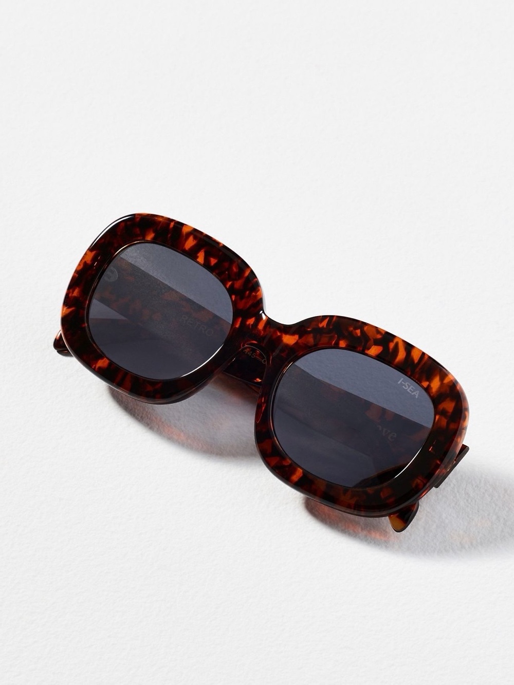 I-SEA Oversized Oval Retro Tort Sunglasses